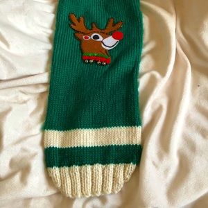LIZ CLAIBORNE Christmas Reindeer Dog Sweater